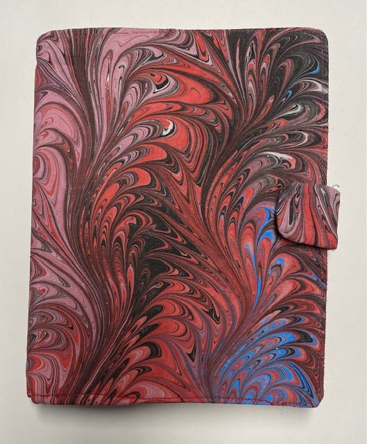 Marbled Silk Journal - Reds & Pinks