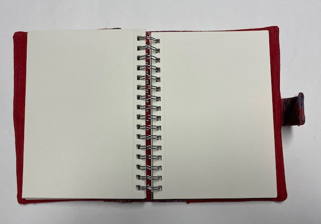 Marbled Silk Journal - Reds & Pinks