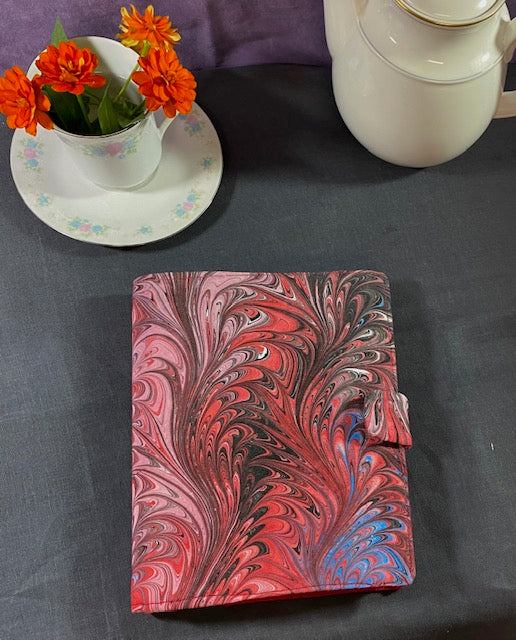 Marbled Silk Journal - Reds & Pinks