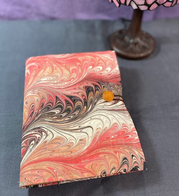 Coral Sands Marbled Silk Journal 9.75" x 7.5"