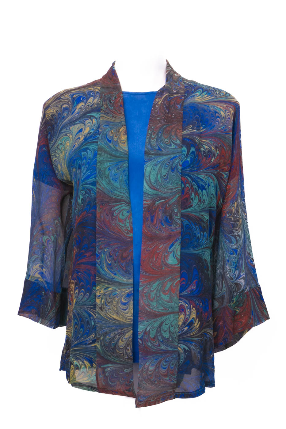Black Primaries Kimono One Size