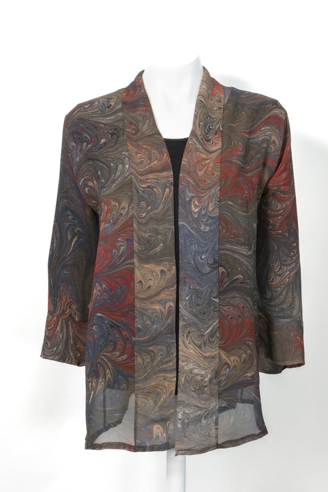 Deep Brown Silk Kimono