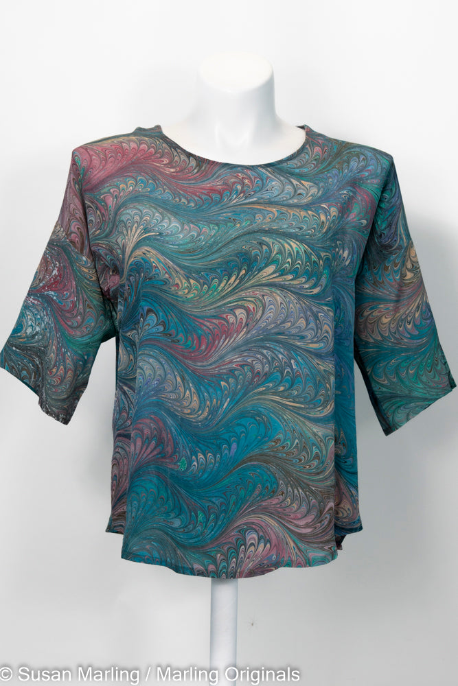 L/XL Teal with Mauve