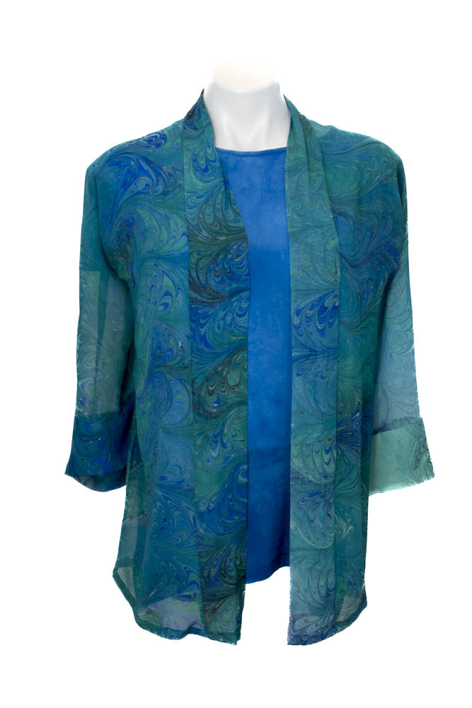 Soft Emeralds Kimono One Size