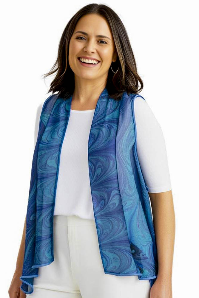 トップス Yoli / Silk wrap vest Midnight Wrapped Up Top in Stretch Silk Georgette | TWP