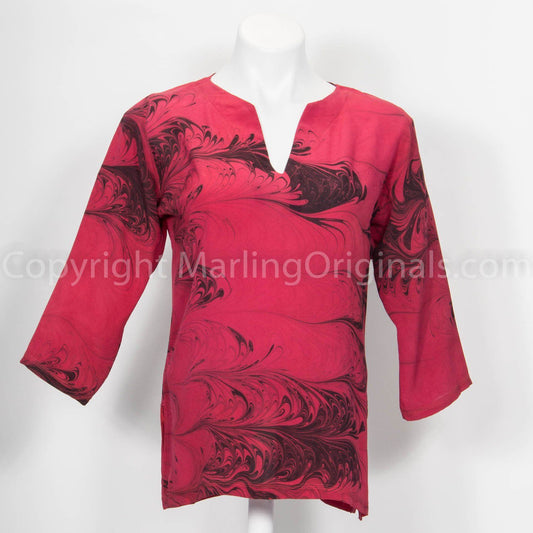 marbled silk tunic