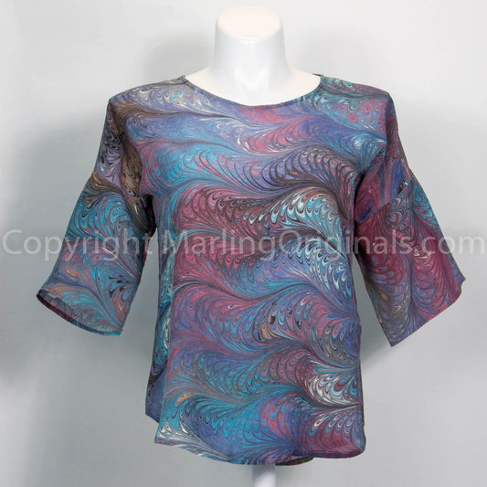 marbled silk blouse