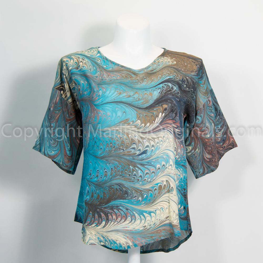 marbled silk blouse