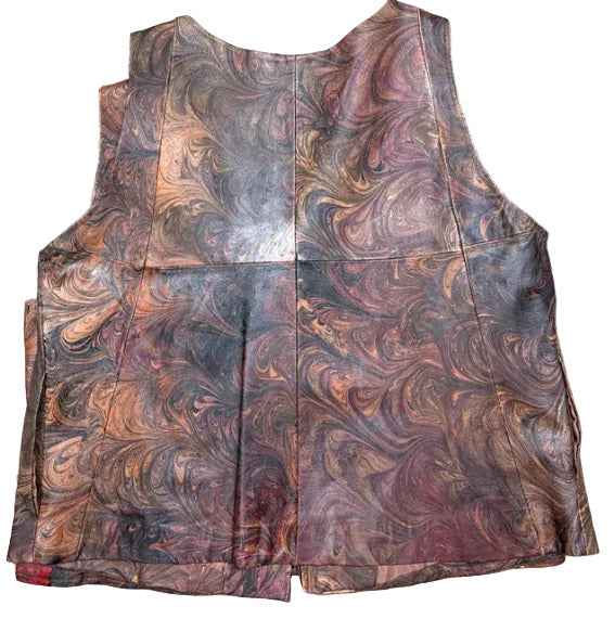 Marbled leather vest 