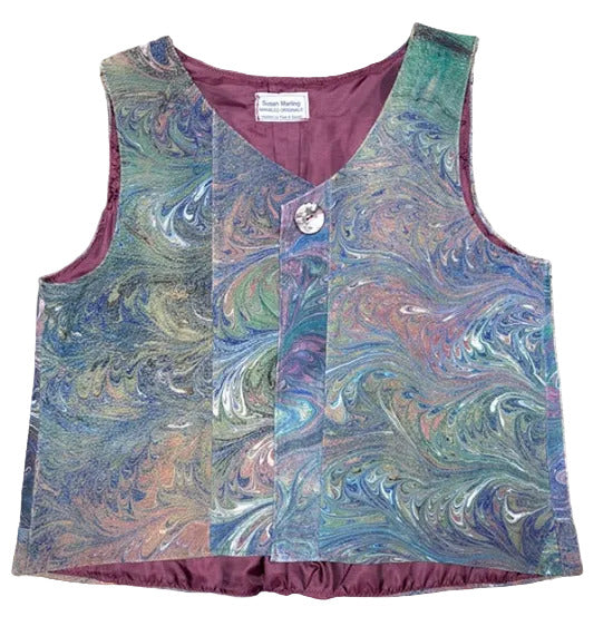 Marbled leather vest