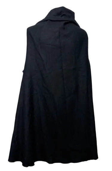 back of a black wool vest