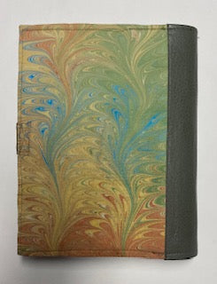 Marbled Silk & Leather Journal Cover