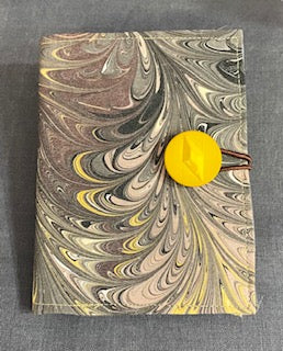 Mini Journal Cover Taupe & Gold 4" x 5"