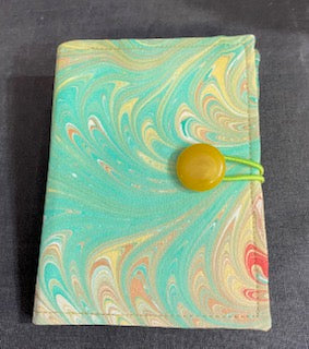 Mini Journal Cover Mint with Yellow 4" x 5"