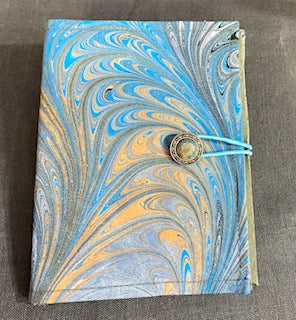 Mini Journal Cover Grey with Blue 4" x 5"
