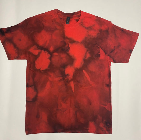 Large T Shirt Red with Charcoal