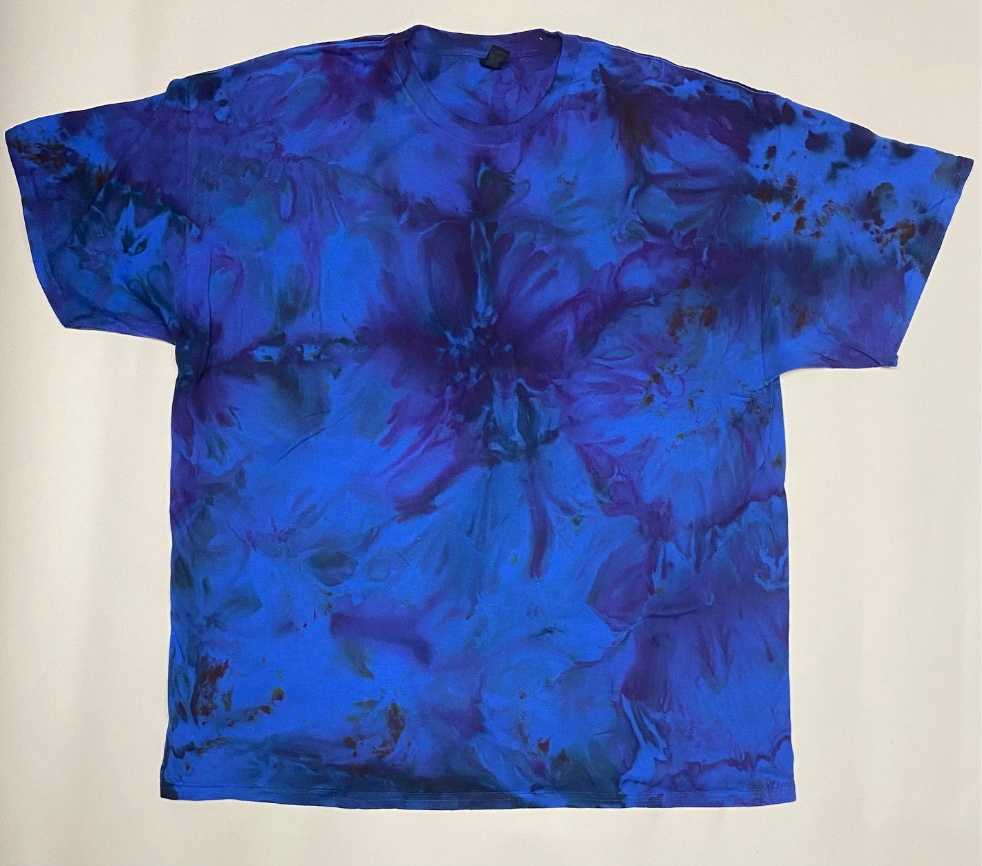 2X T Shirt Deep Blue, Teal & Violet