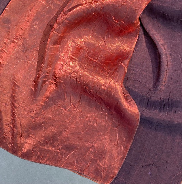 XL Scarf/Wrap in Iridescent Copper 18" x 87"