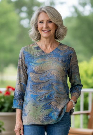 L/XL Celery Grey Tunic