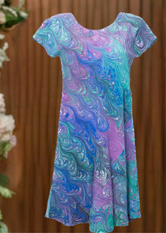 L/XL Bias Cut Dress Soft Jewels