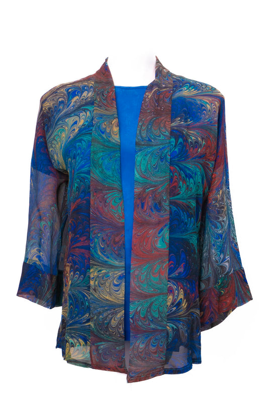 Black Primaries Kimono One Size