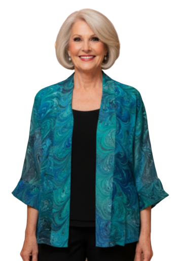Soft Oceans Kimono Jacket