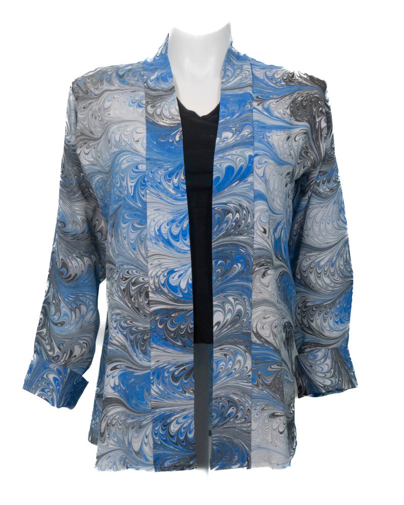 Blue, Black & White Swing Jacket