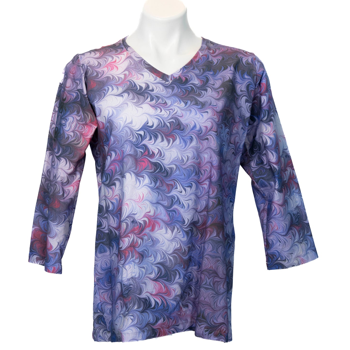 Cotton Knit Soft Grey & Purple S/M