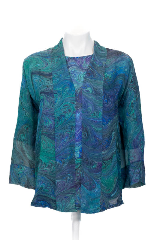 Ocean Blues Kimono Jacket