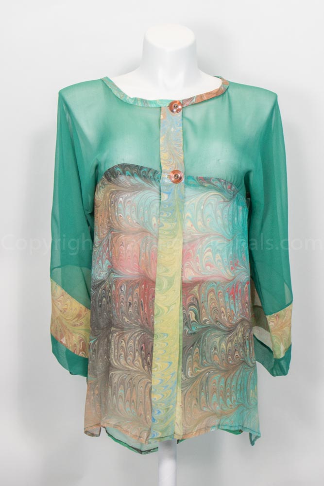 L/XL Silk Chiffon Tunic Cover