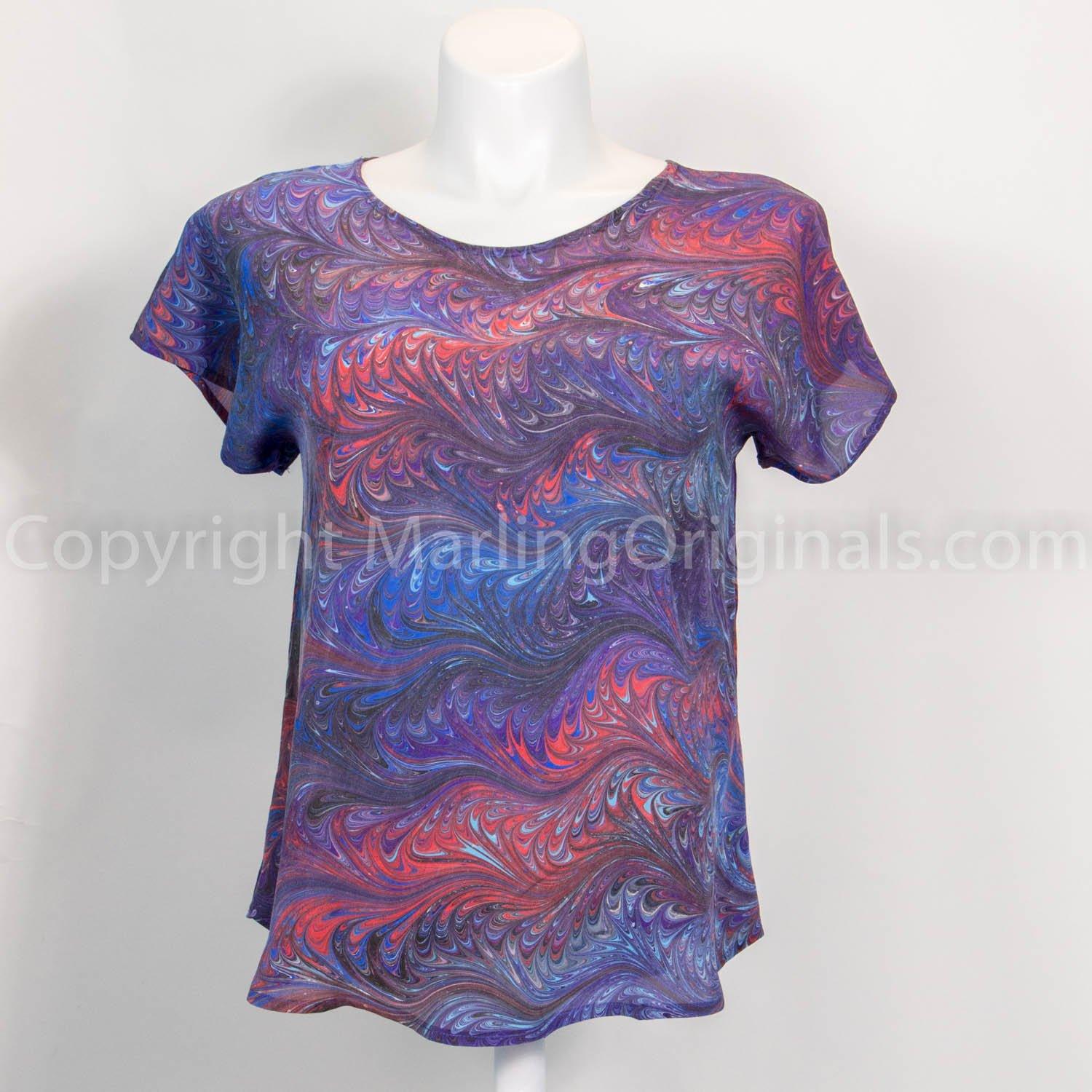 marbled silk blouse