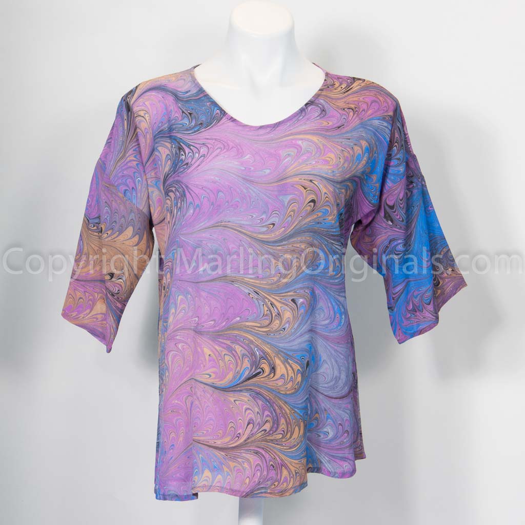 Hand Marbled Silk Tops – Marling Originals